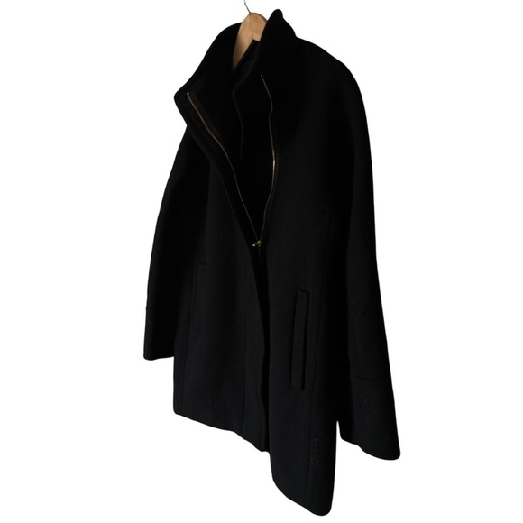 NWT, J.Crew Factory City Coat, Wool Blend & Zippered, Size 6 - Picture 4 of 8